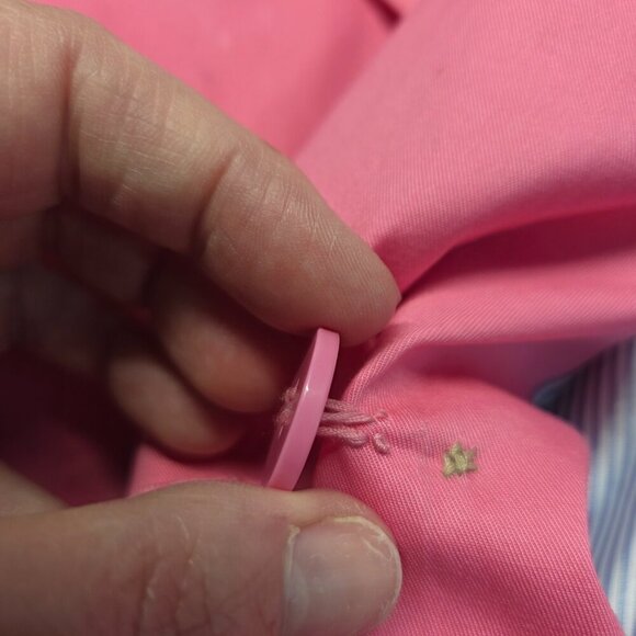 Talbots Petite Large Bright Pink Collared Button Up Longsleeve Blazer Jacket - Picture 3 of 14